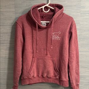 Burgundy Hoodie with Dog Logo